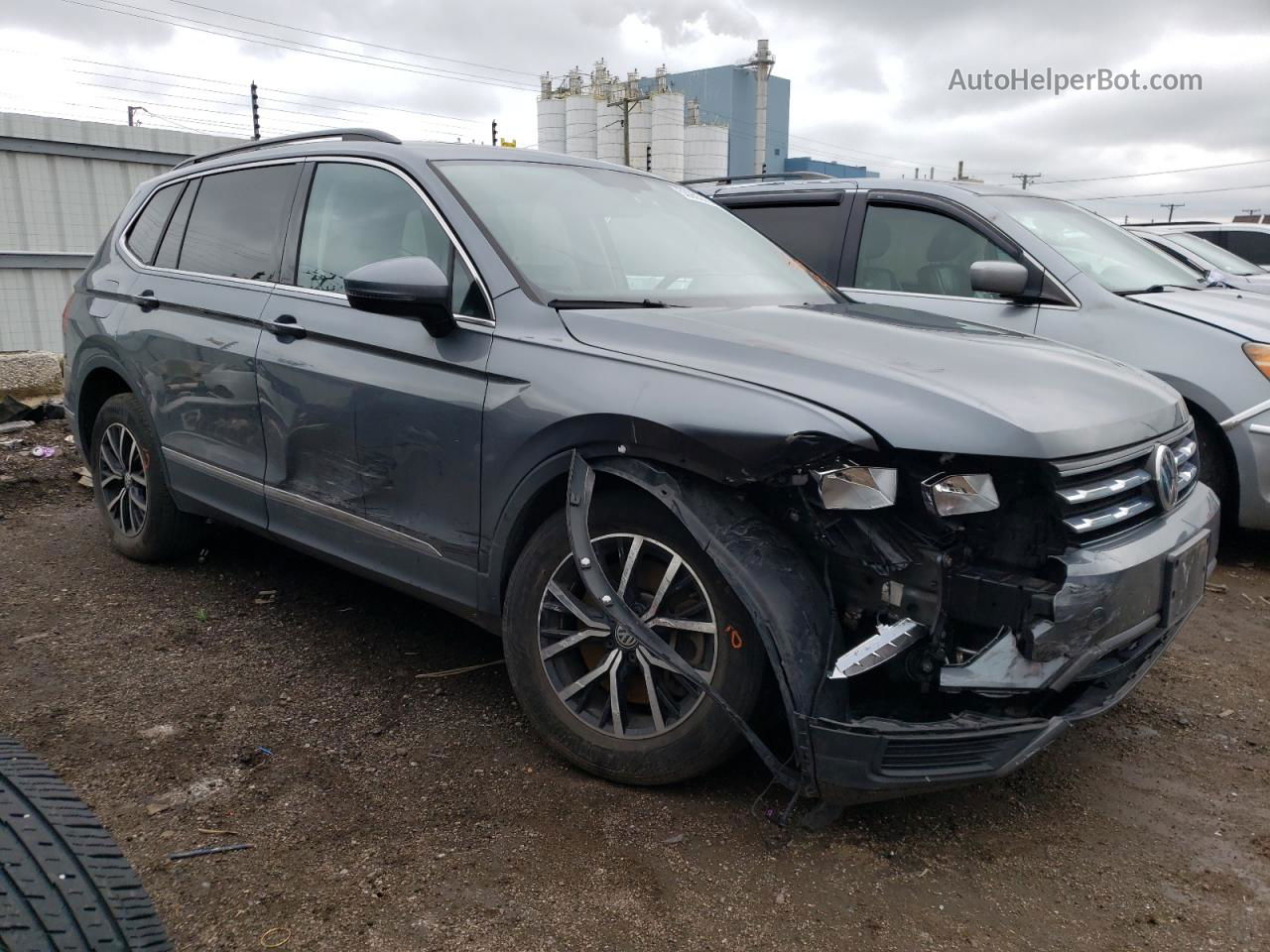 2021 Volkswagen Tiguan Se Серый vin: 3VV2B7AX8MM094933