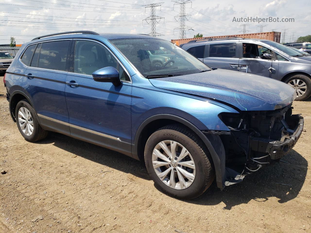 2018 Volkswagen Tiguan Se Blue vin: 3VV2B7AX9JM081488