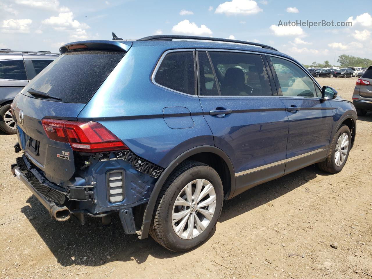 2018 Volkswagen Tiguan Se Blue vin: 3VV2B7AX9JM081488