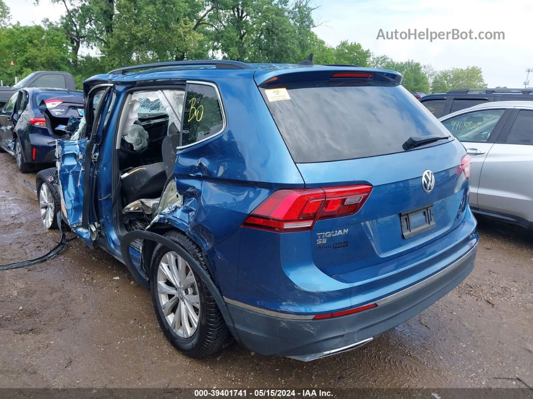 2018 Volkswagen Tiguan 2.0t Se/2.0t Sel Blue vin: 3VV2B7AX9JM185222