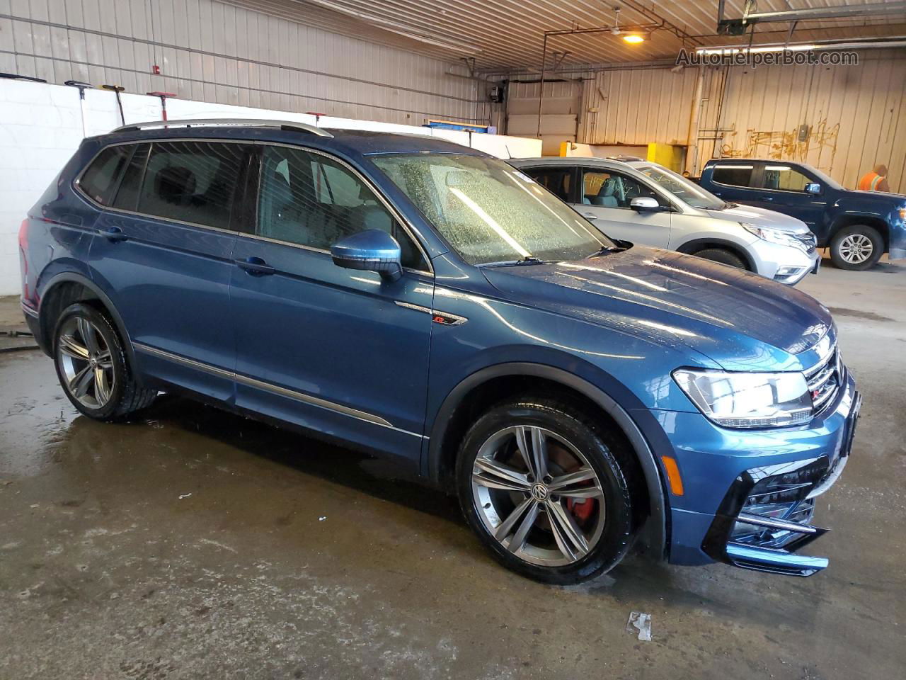 2019 Volkswagen Tiguan Se Синий vin: 3VV2B7AX9KM017369