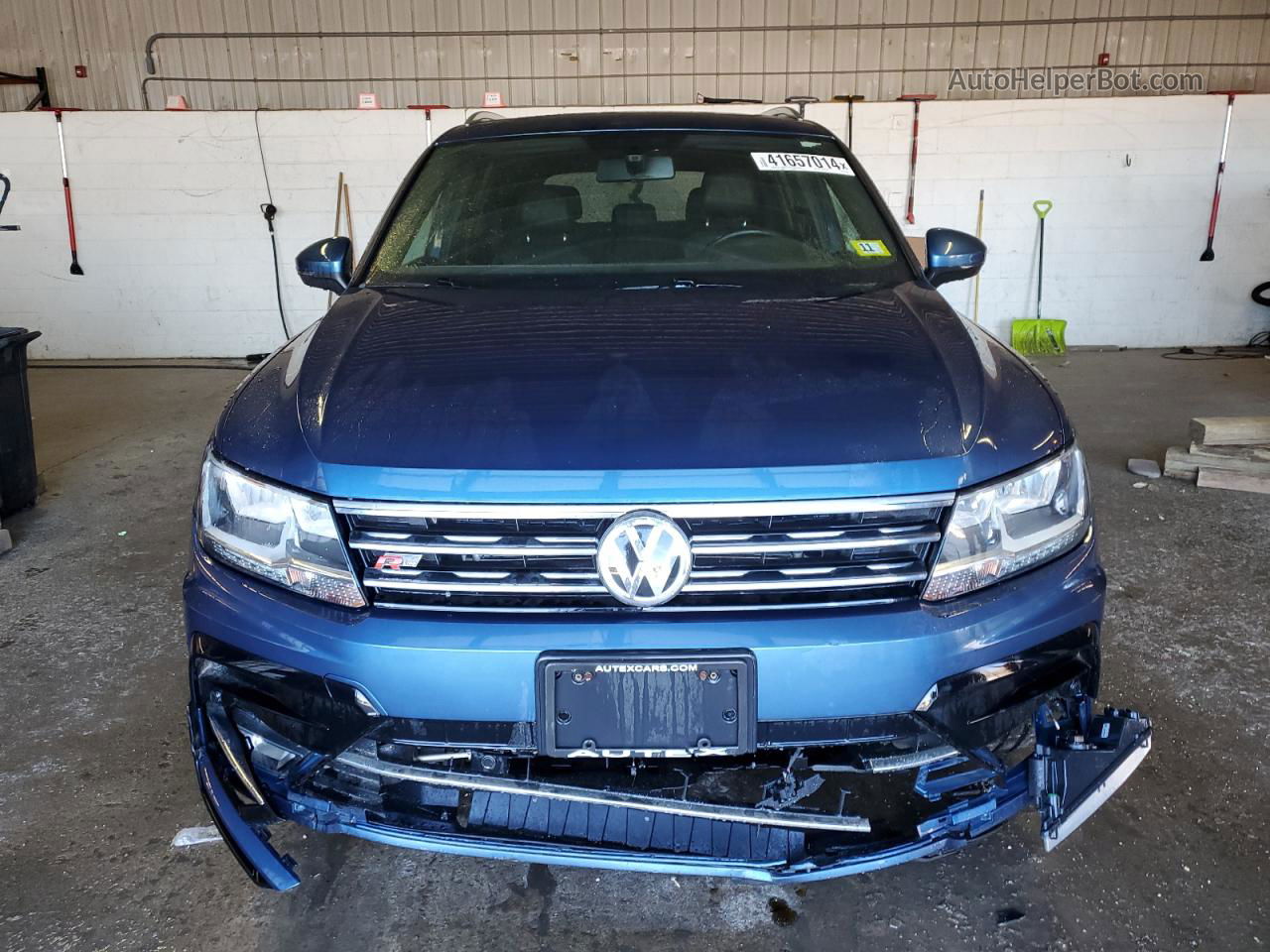 2019 Volkswagen Tiguan Se Синий vin: 3VV2B7AX9KM017369