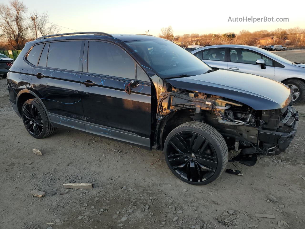 2019 Volkswagen Tiguan Se Черный vin: 3VV2B7AX9KM028565