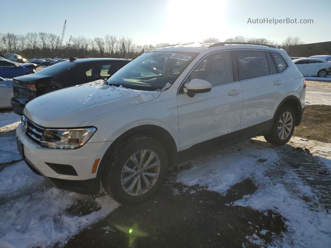 2019 Volkswagen Tiguan Se White vin: 3VV2B7AX9KM045155