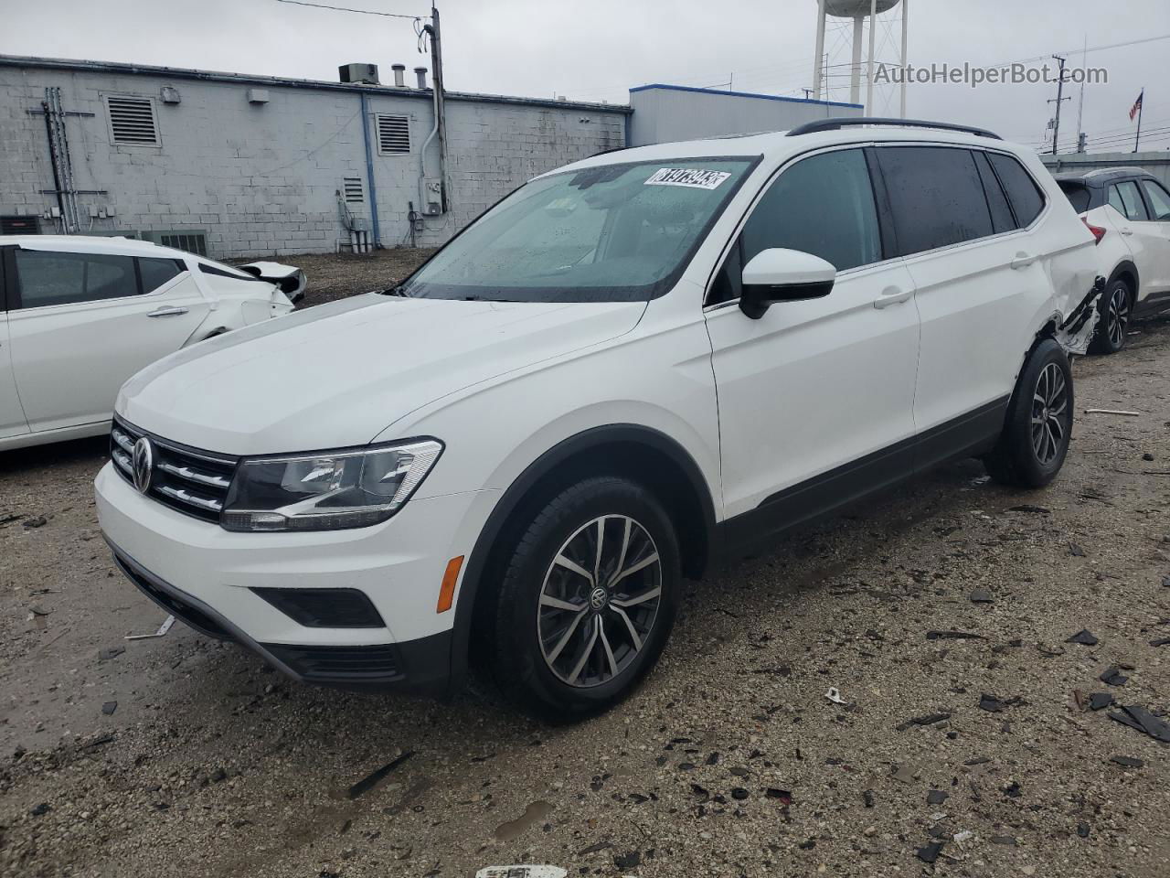 2019 Volkswagen Tiguan Se White vin: 3VV2B7AX9KM050002