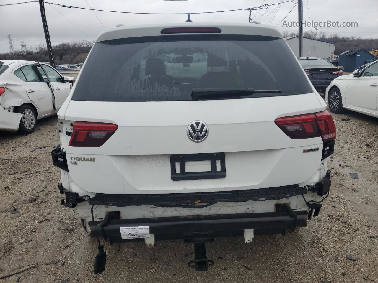 2019 Volkswagen Tiguan Se White vin: 3VV2B7AX9KM050002