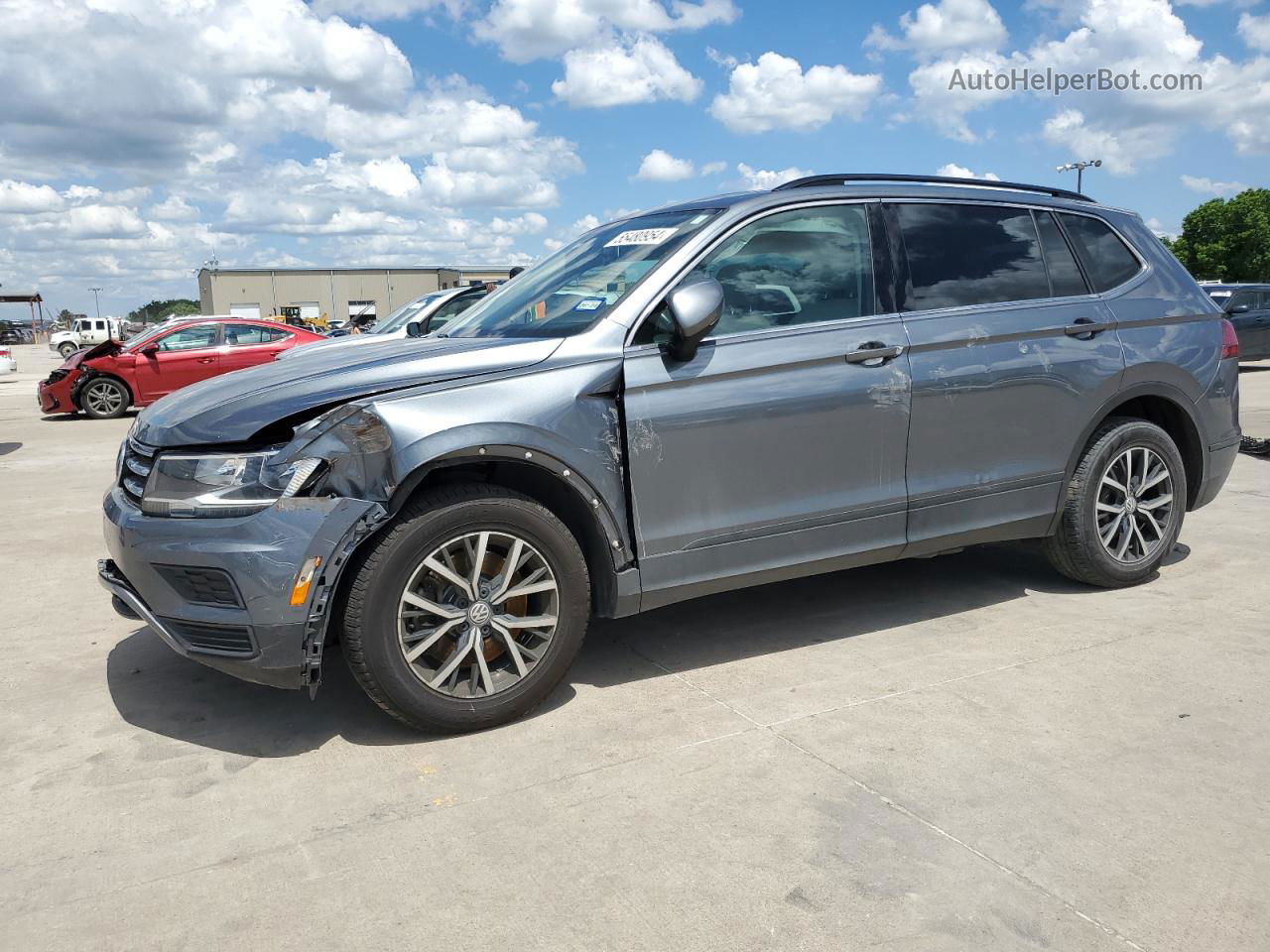 2019 Volkswagen Tiguan Se Gray vin: 3VV2B7AX9KM072002