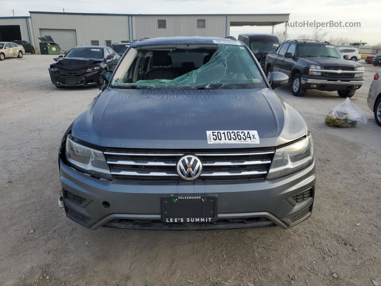 2019 Volkswagen Tiguan Se Серый vin: 3VV2B7AX9KM164730