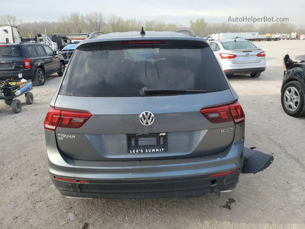 2019 Volkswagen Tiguan Se Серый vin: 3VV2B7AX9KM164730