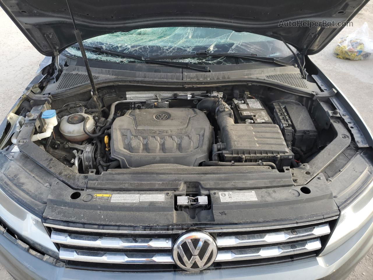 2019 Volkswagen Tiguan Se Gray vin: 3VV2B7AX9KM164730