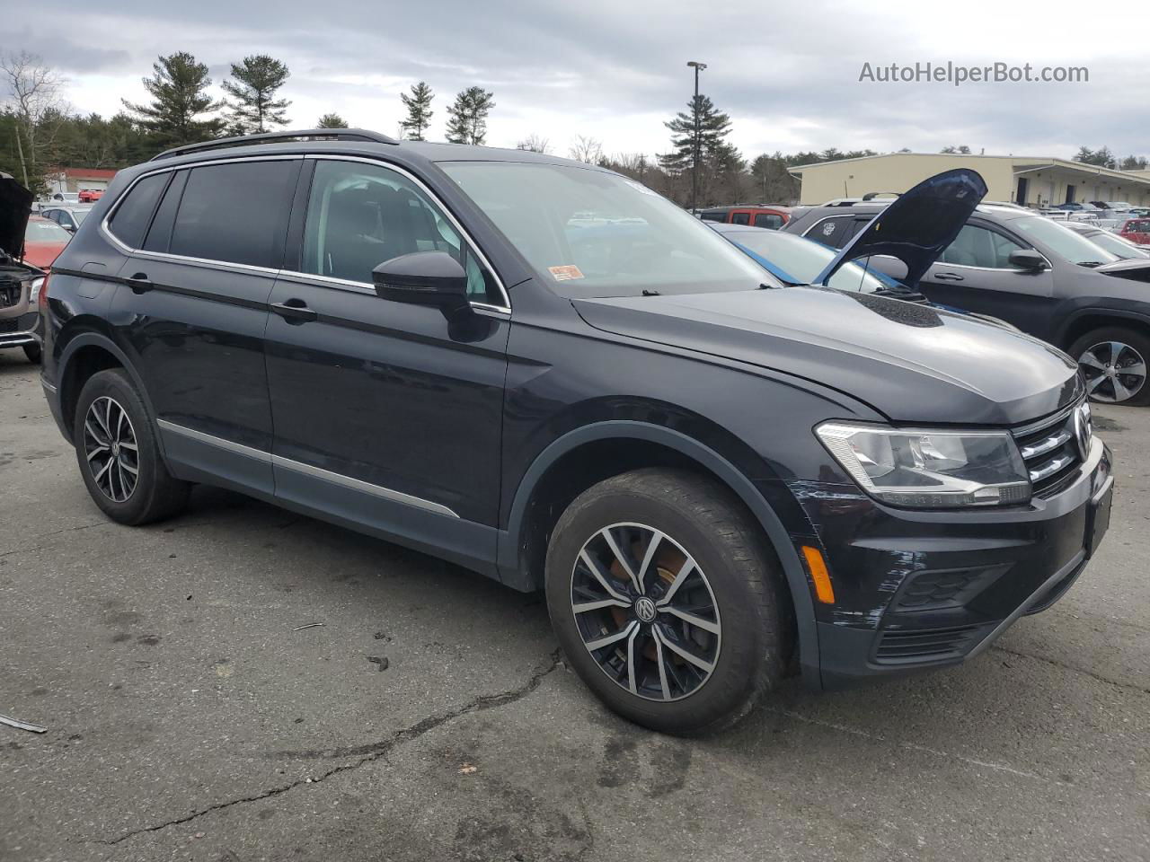 2021 Volkswagen Tiguan Se Черный vin: 3VV2B7AX9MM038466