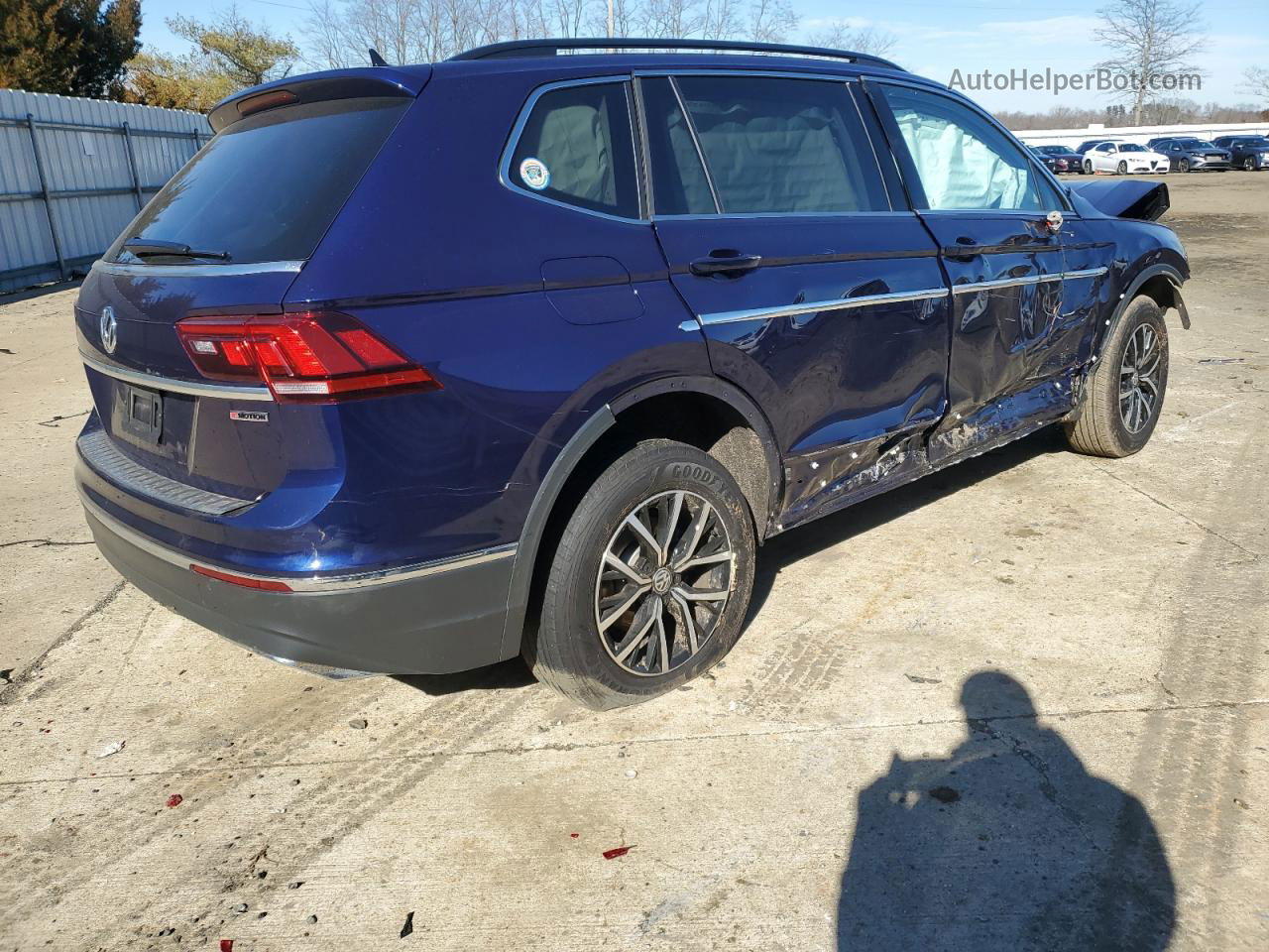 2021 Volkswagen Tiguan Se Синий vin: 3VV2B7AX9MM068325