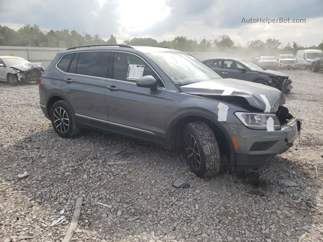 2021 Volkswagen Tiguan Se Gray vin: 3VV2B7AX9MM107818