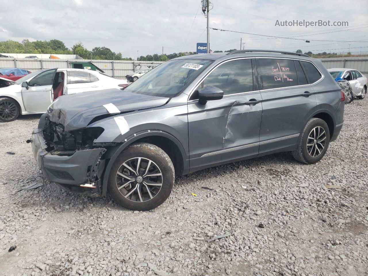 2021 Volkswagen Tiguan Se Gray vin: 3VV2B7AX9MM107818