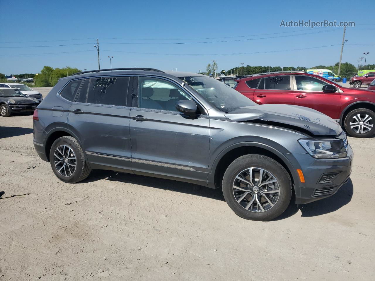 2021 Volkswagen Tiguan Se Серый vin: 3VV2B7AX9MM135473