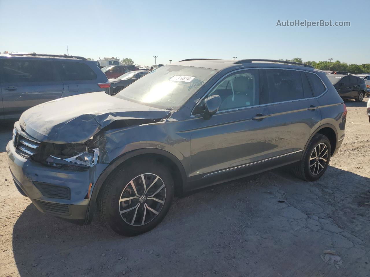 2021 Volkswagen Tiguan Se Серый vin: 3VV2B7AX9MM135473