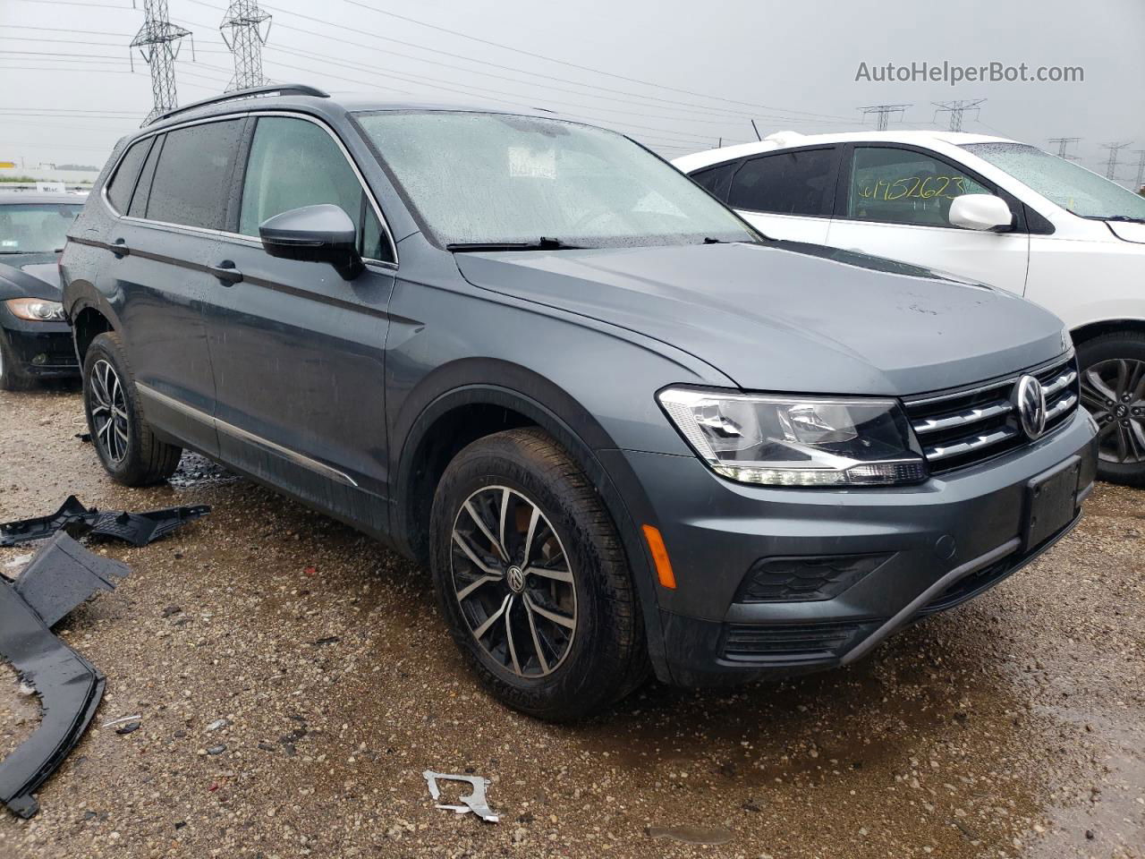 2021 Volkswagen Tiguan Se Gray vin: 3VV2B7AX9MM152838