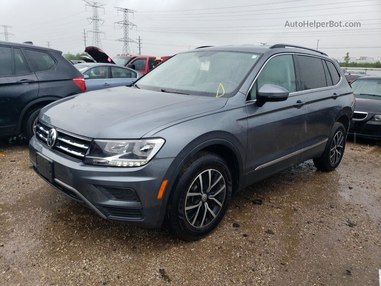 2021 Volkswagen Tiguan Se Gray vin: 3VV2B7AX9MM152838