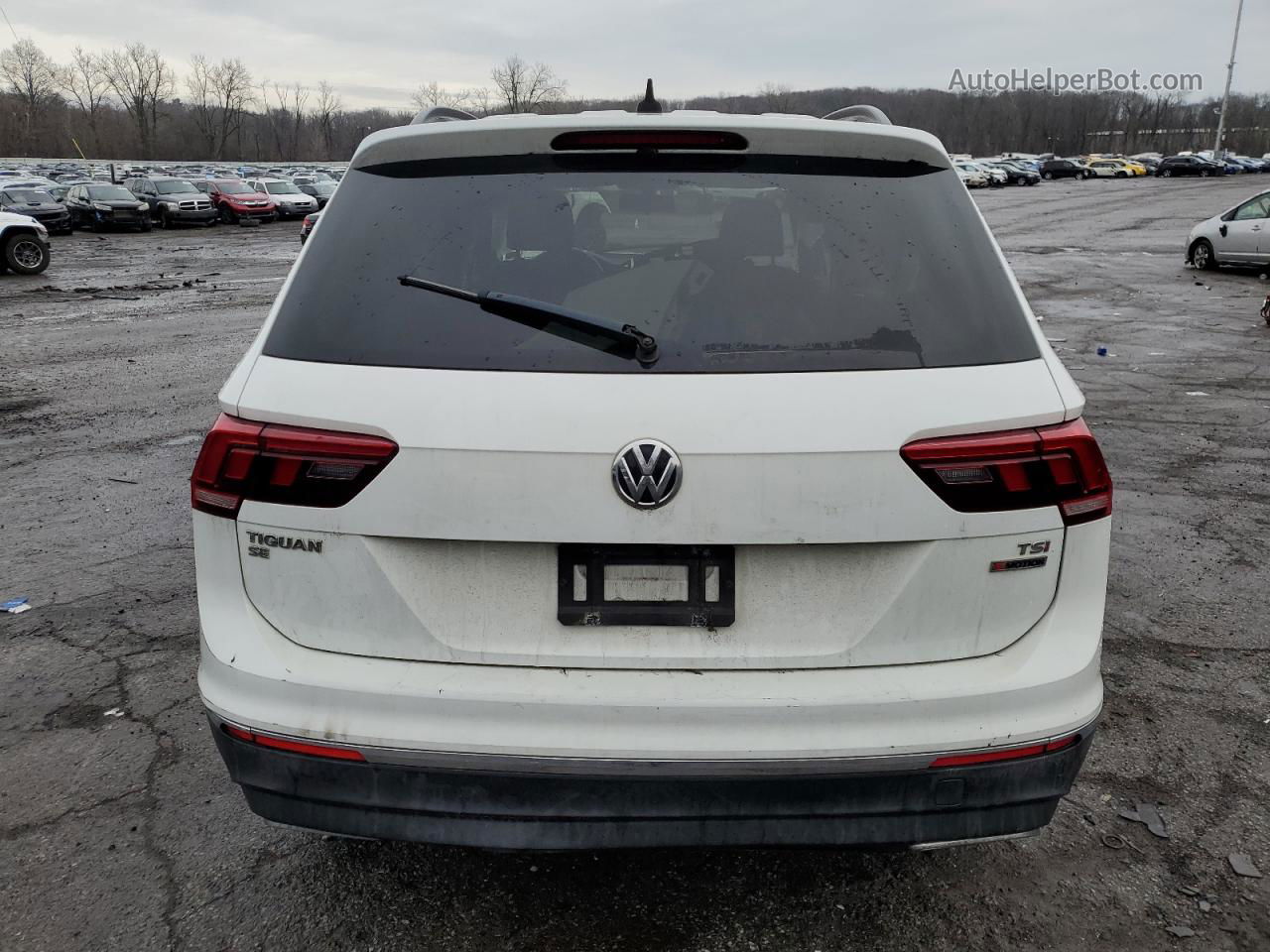 2018 Volkswagen Tiguan Se White vin: 3VV2B7AXXJM109671