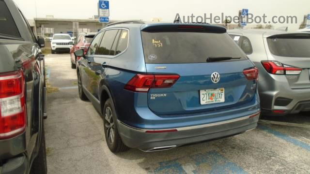 2018 Volkswagen Tiguan Sel/se Blue vin: 3VV2B7AXXJM215828