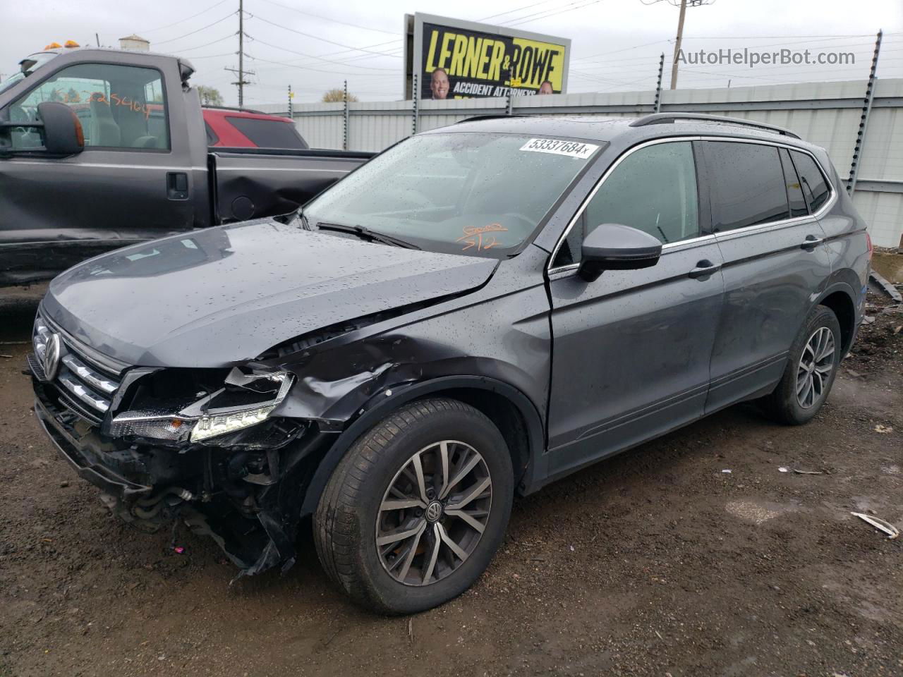 2019 Volkswagen Tiguan Se Серый vin: 3VV2B7AXXKM066967