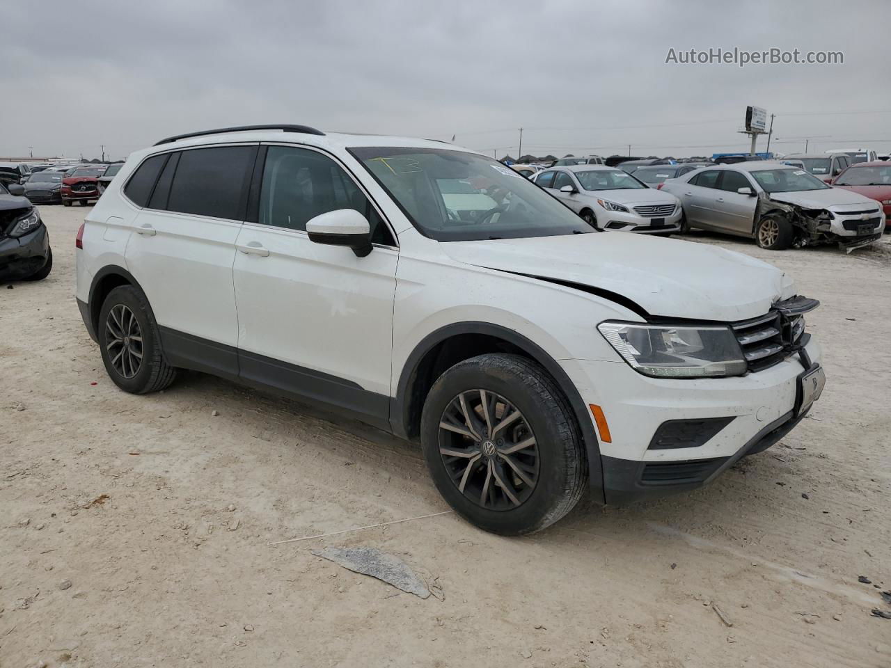 2019 Volkswagen Tiguan Se White vin: 3VV2B7AXXKM070632