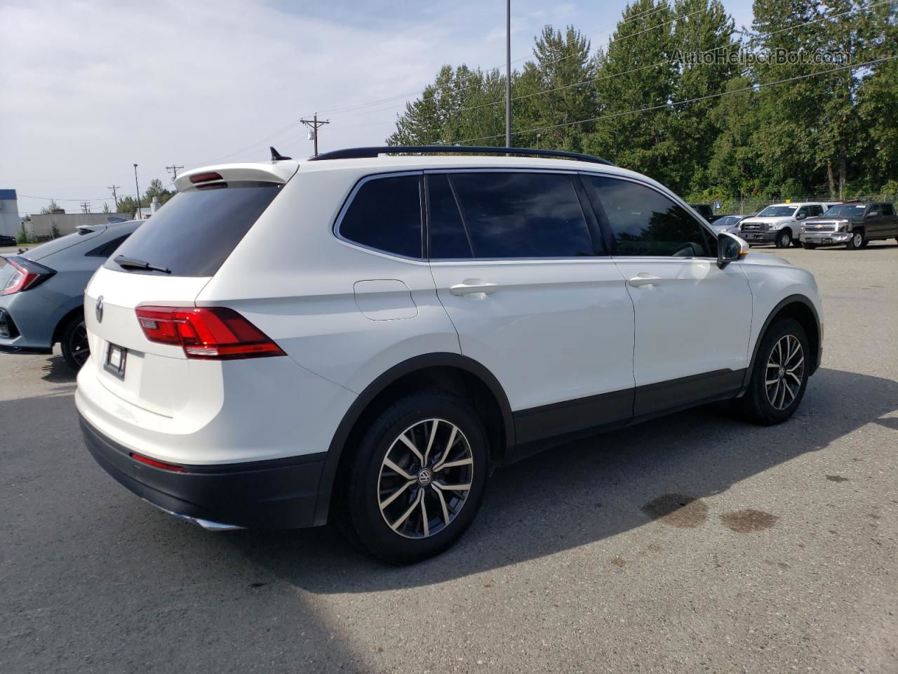 2019 Volkswagen Tiguan Se White vin: 3VV2B7AXXKM115181