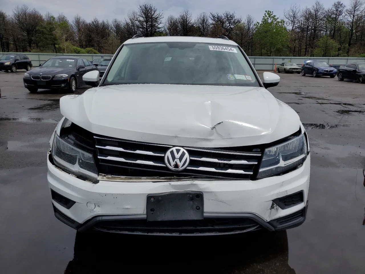 2019 Volkswagen Tiguan Se White vin: 3VV2B7AXXKM174103