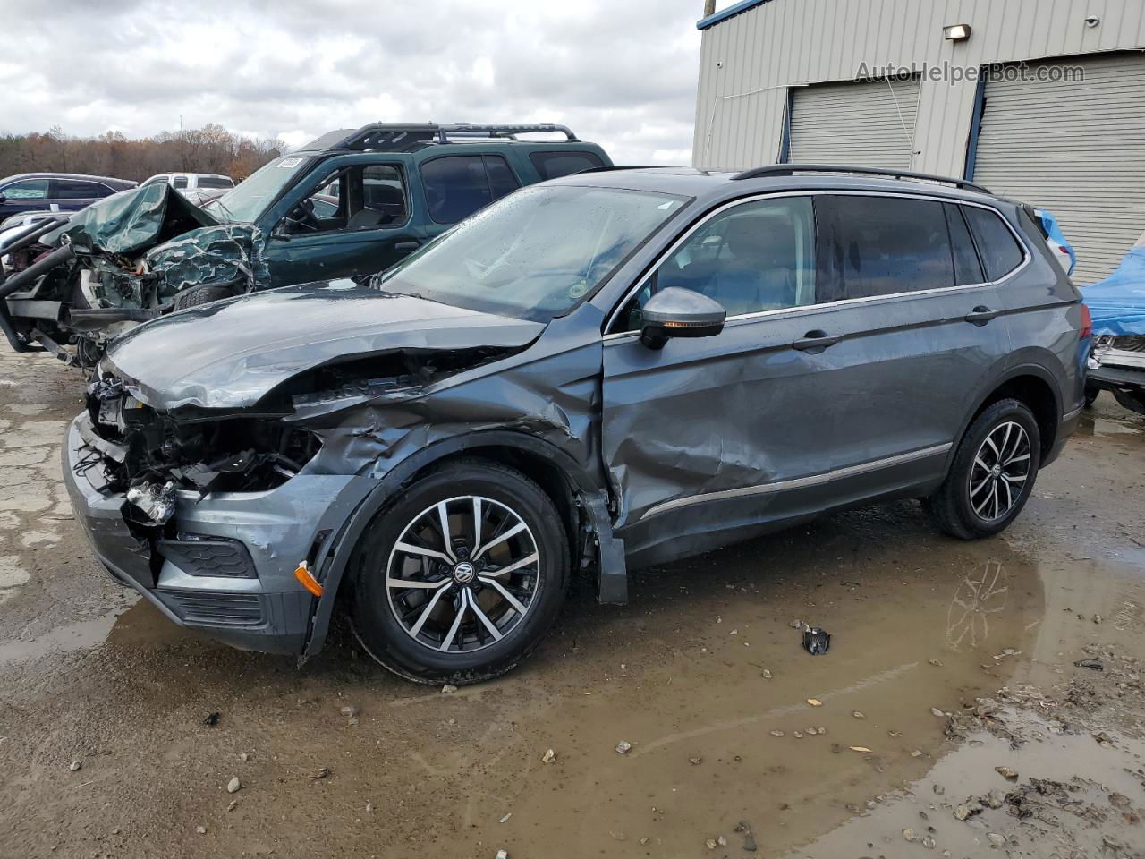 2021 Volkswagen Tiguan Se Gray vin: 3VV2B7AXXMM058659