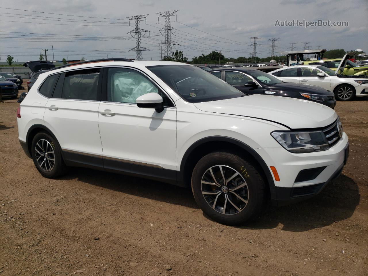 2021 Volkswagen Tiguan Se Белый vin: 3VV2B7AXXMM087076