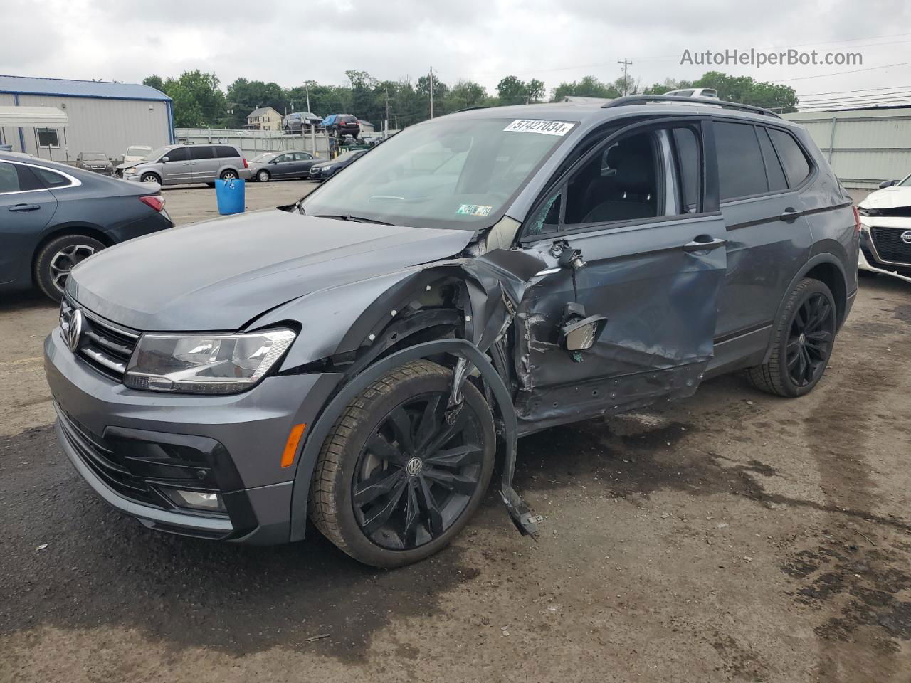 2021 Volkswagen Tiguan Se Серый vin: 3VV2B7AXXMM151004