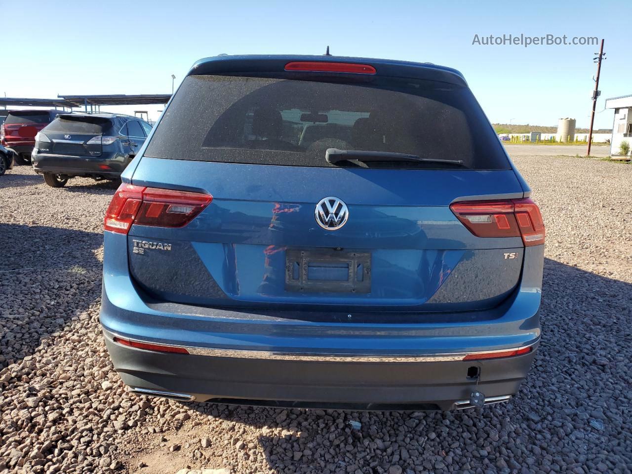 2018 Volkswagen Tiguan Se Blue vin: 3VV3B7AX0JM008496