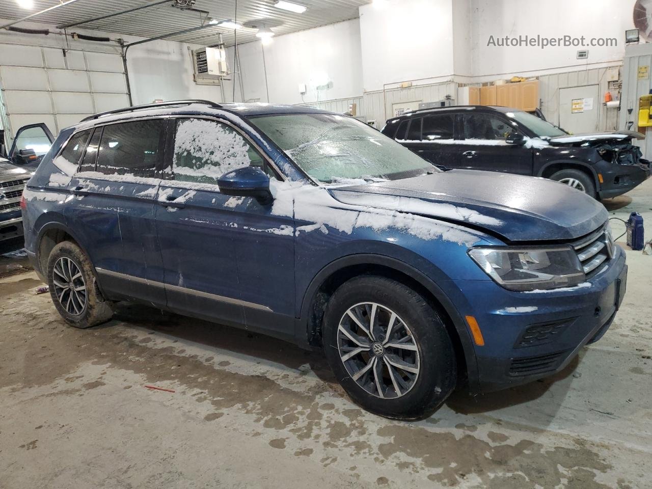 2018 Volkswagen Tiguan Se Синий vin: 3VV3B7AX0JM065202