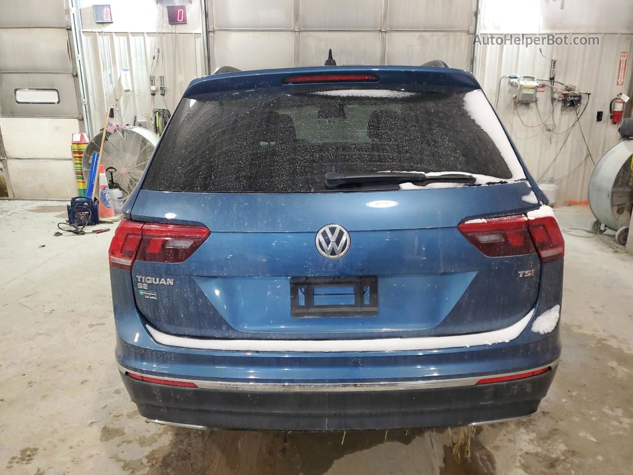 2018 Volkswagen Tiguan Se Синий vin: 3VV3B7AX0JM065202