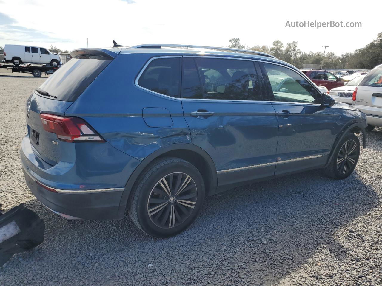 2018 Volkswagen Tiguan Se Синий vin: 3VV3B7AX0JM065474