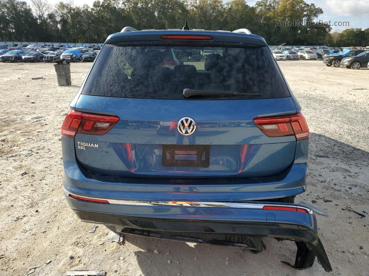 2019 Volkswagen Tiguan Se Синий vin: 3VV3B7AX0KM012520