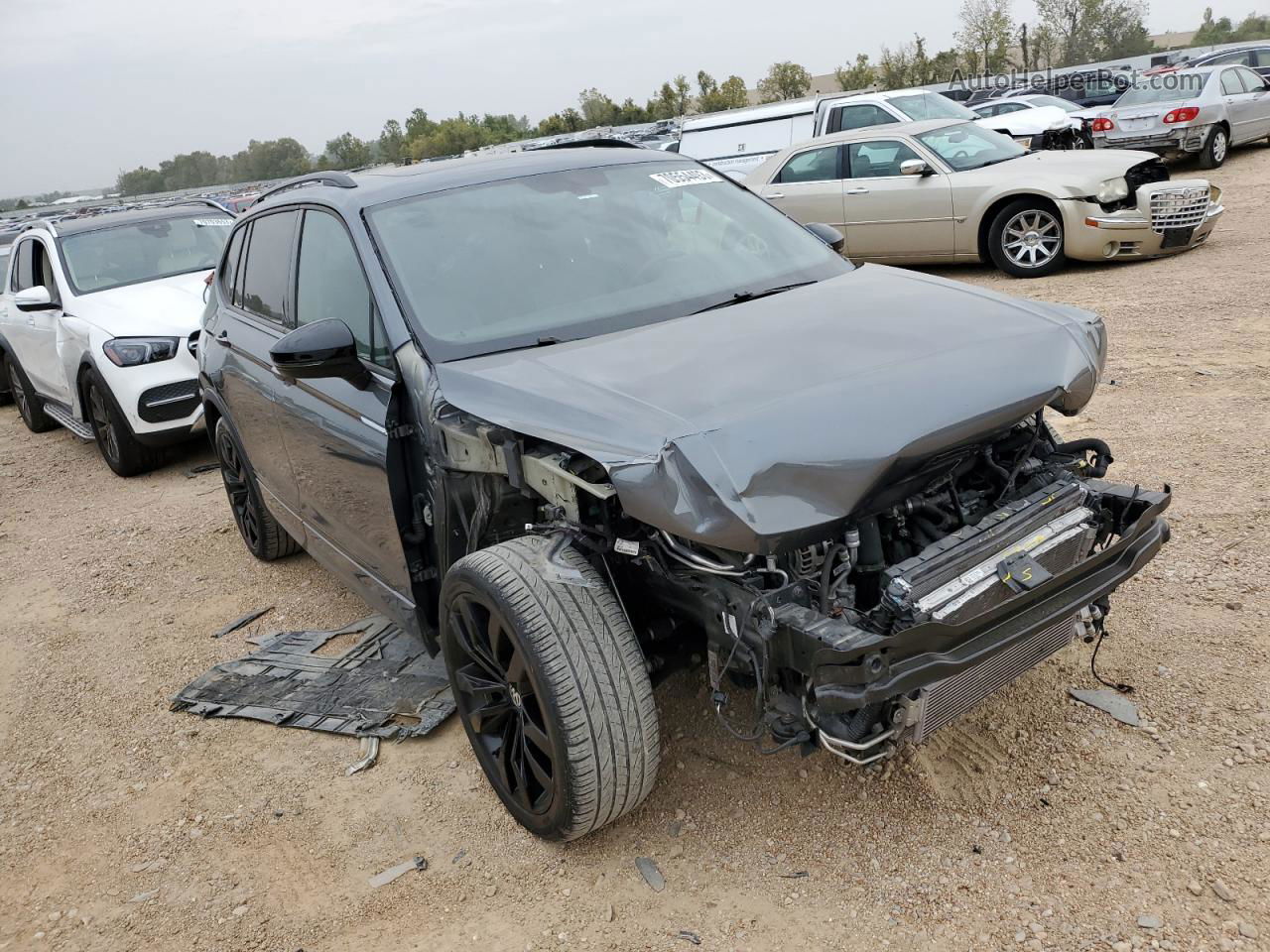 2021 Volkswagen Tiguan Se Серый vin: 3VV3B7AX0MM007918