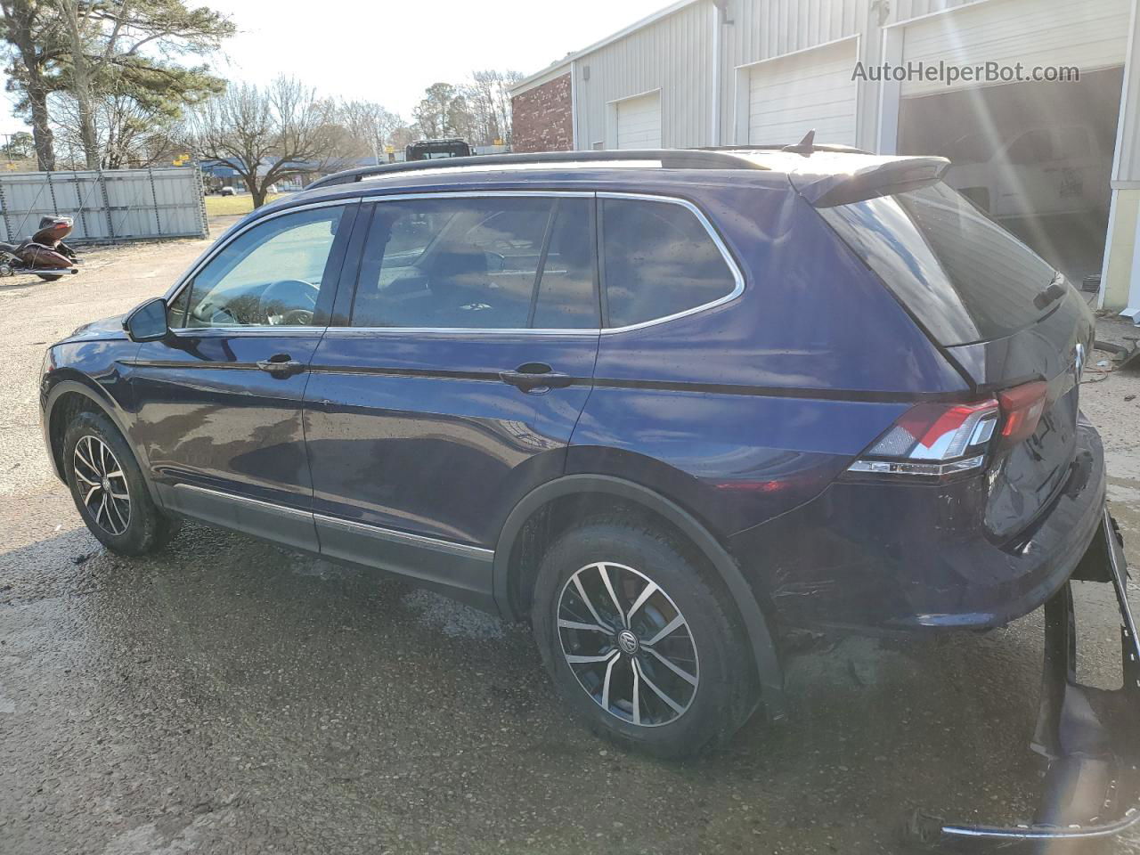 2021 Volkswagen Tiguan Se Синий vin: 3VV3B7AX0MM115911