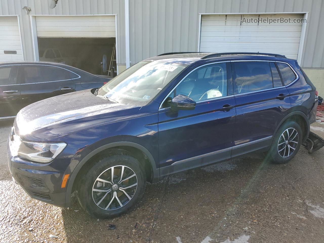 2021 Volkswagen Tiguan Se Синий vin: 3VV3B7AX0MM115911