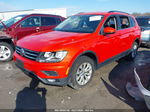 2018 Volkswagen Tiguan 2.0t Se/2.0t Sel Orange vin: 3VV3B7AX1JM021113