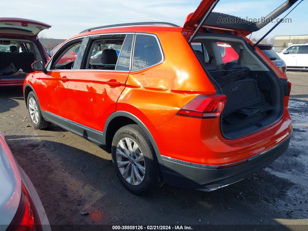 2018 Volkswagen Tiguan 2.0t Se/2.0t Sel Orange vin: 3VV3B7AX1JM021113