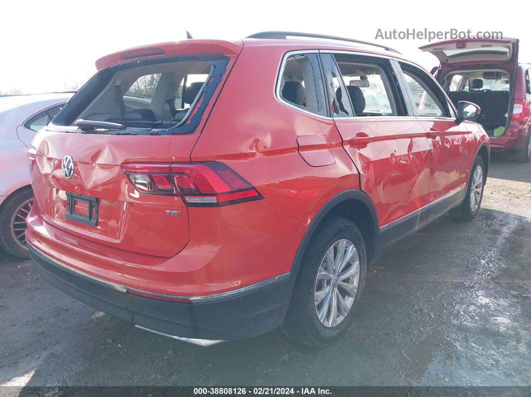 2018 Volkswagen Tiguan 2.0t Se/2.0t Sel Orange vin: 3VV3B7AX1JM021113