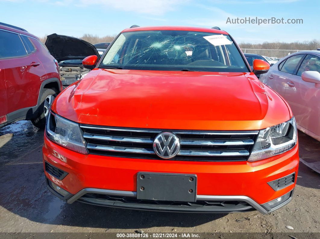 2018 Volkswagen Tiguan 2.0t Se/2.0t Sel Orange vin: 3VV3B7AX1JM021113