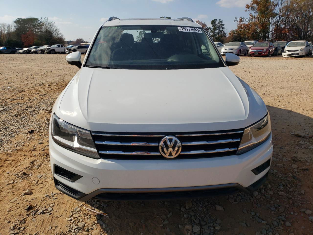 2019 Volkswagen Tiguan Se White vin: 3VV3B7AX1KM071429