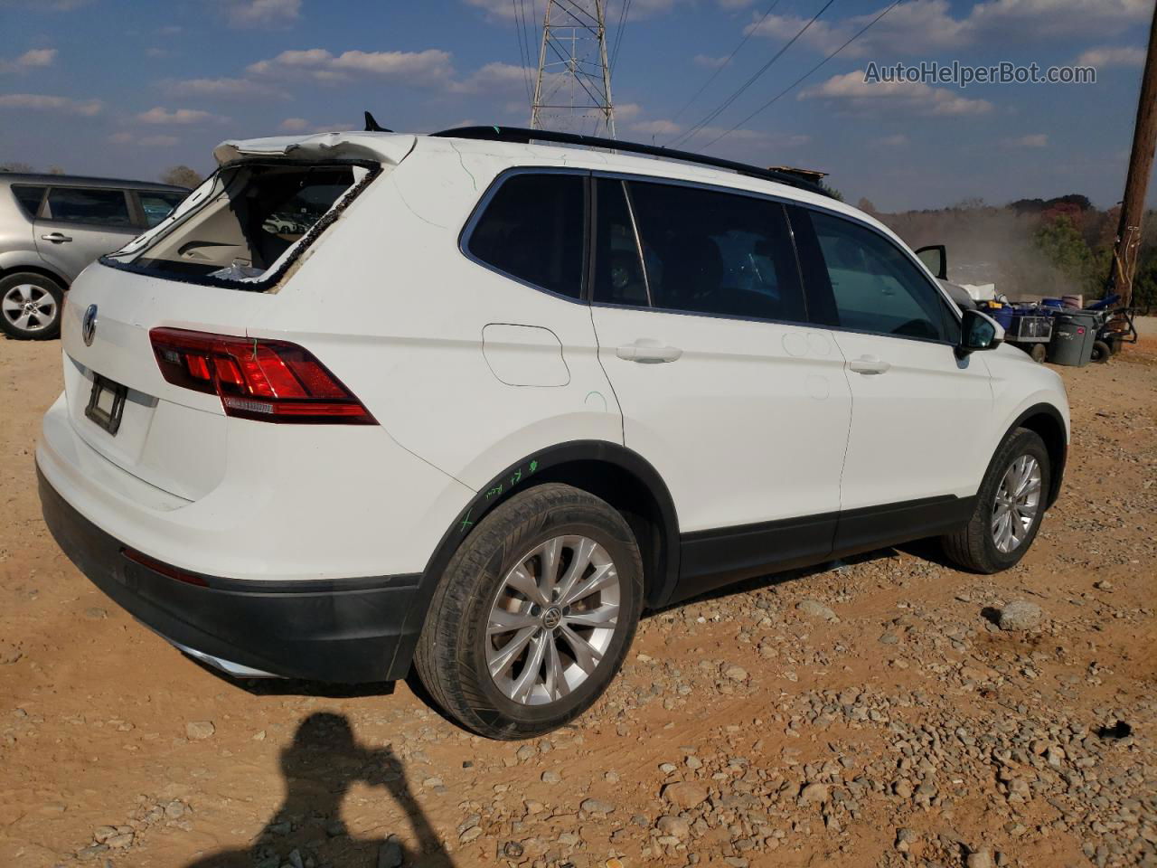 2019 Volkswagen Tiguan Se White vin: 3VV3B7AX1KM071429