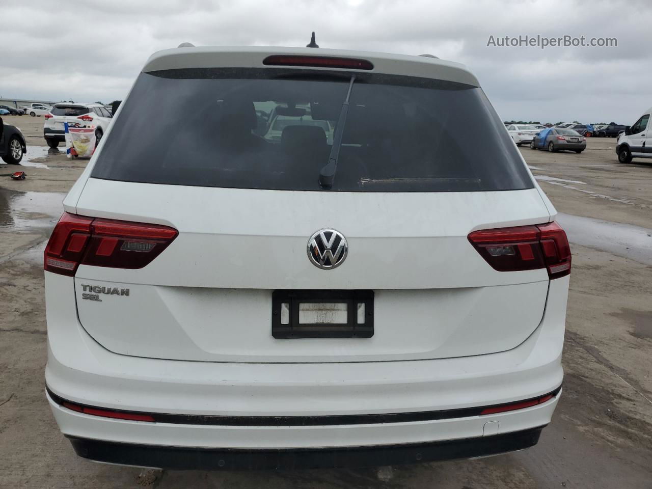 2019 Volkswagen Tiguan Se White vin: 3VV3B7AX1KM077621