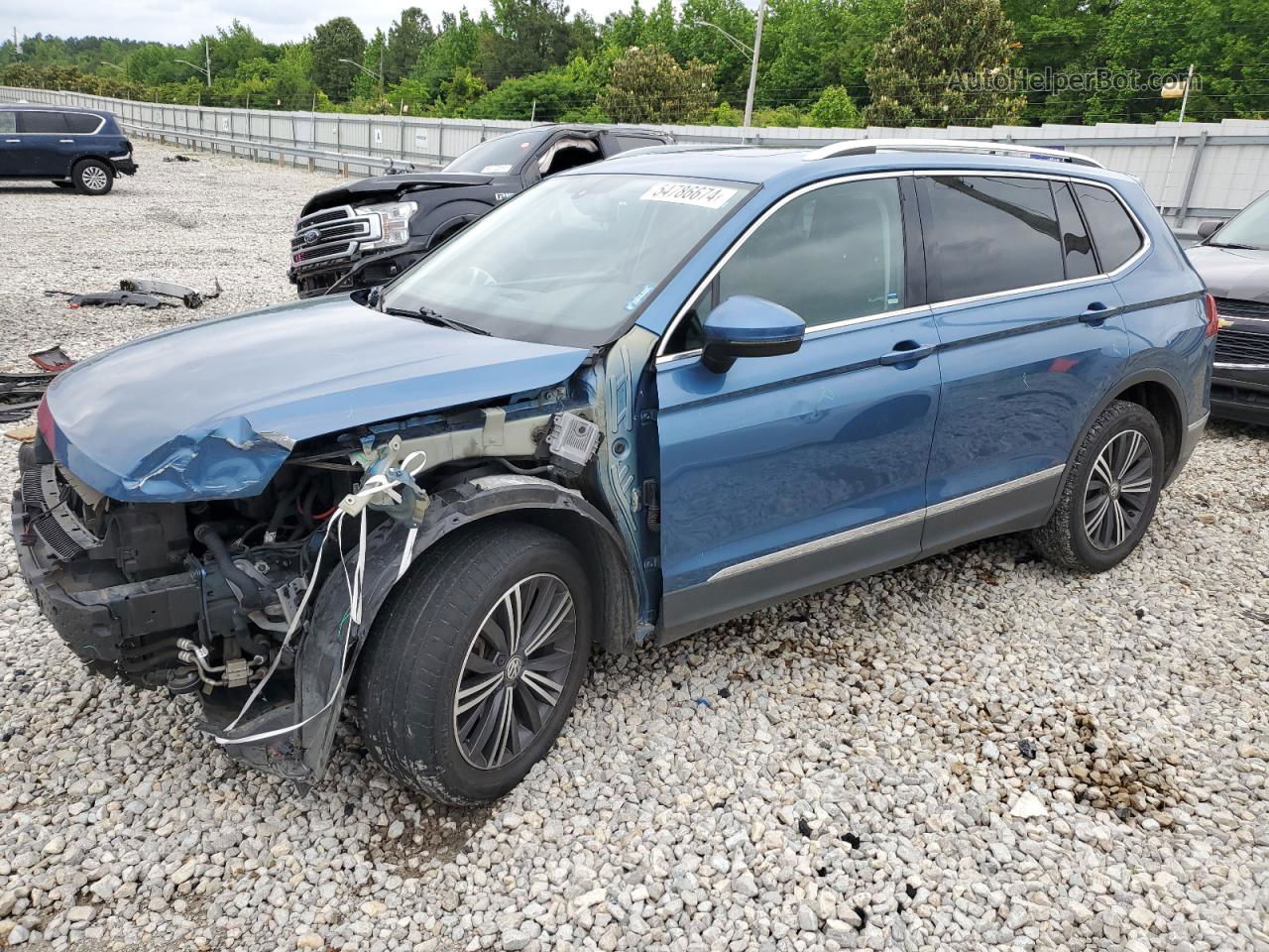 2019 Volkswagen Tiguan Se Blue vin: 3VV3B7AX1KM078722