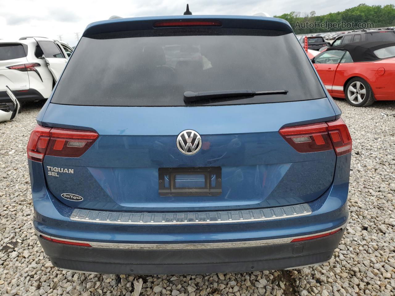 2019 Volkswagen Tiguan Se Blue vin: 3VV3B7AX1KM078722