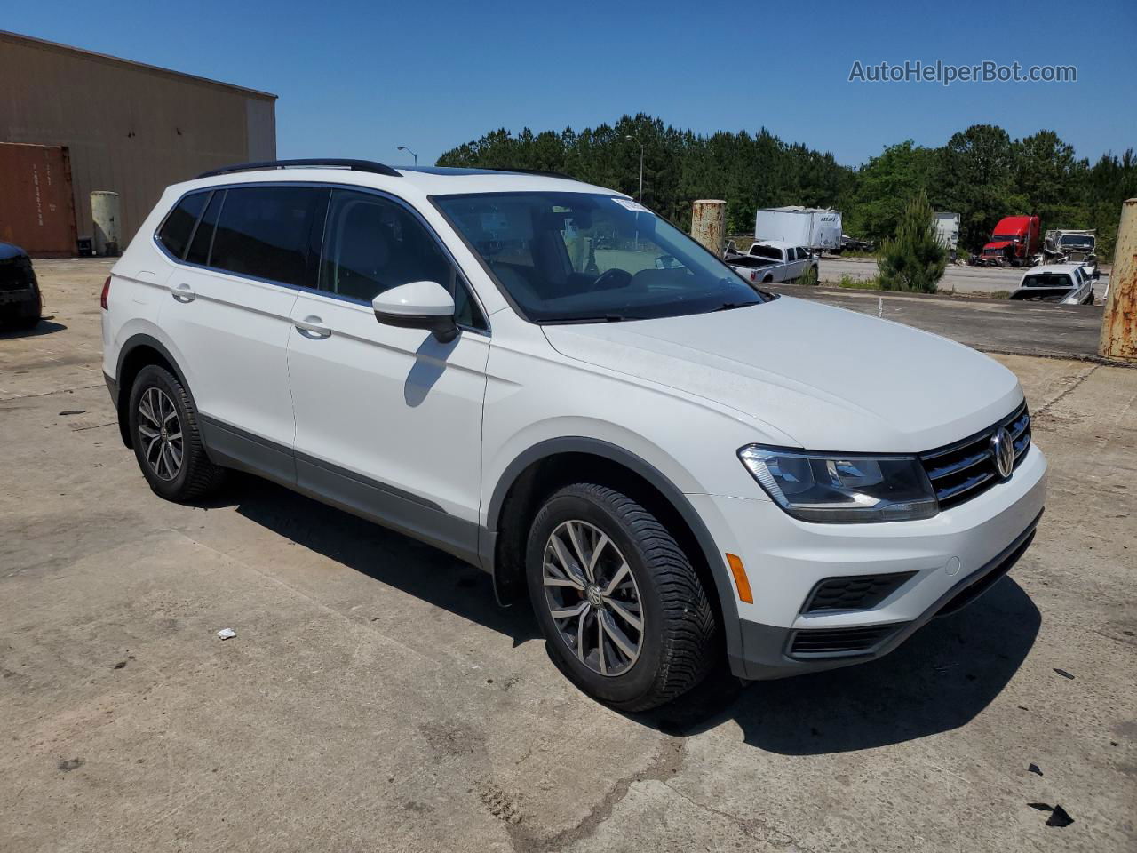 2019 Volkswagen Tiguan Se White vin: 3VV3B7AX1KM149983