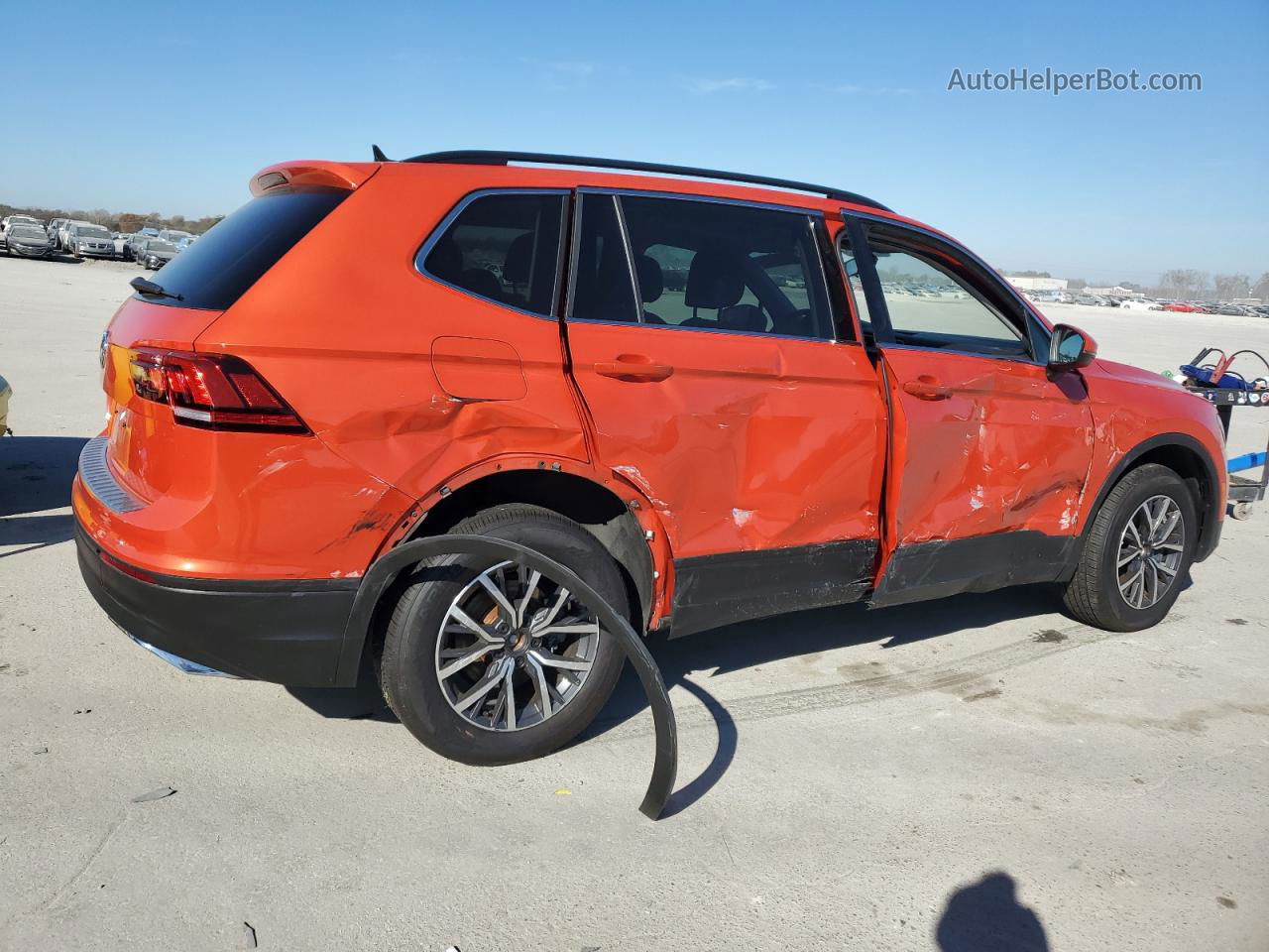 2019 Volkswagen Tiguan Se Orange vin: 3VV3B7AX1KM159638